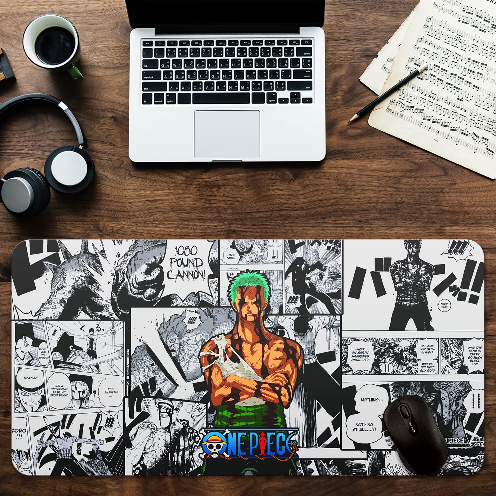 SIASYDF One Piece Zoro Mouse Pad, Extended Large Anime